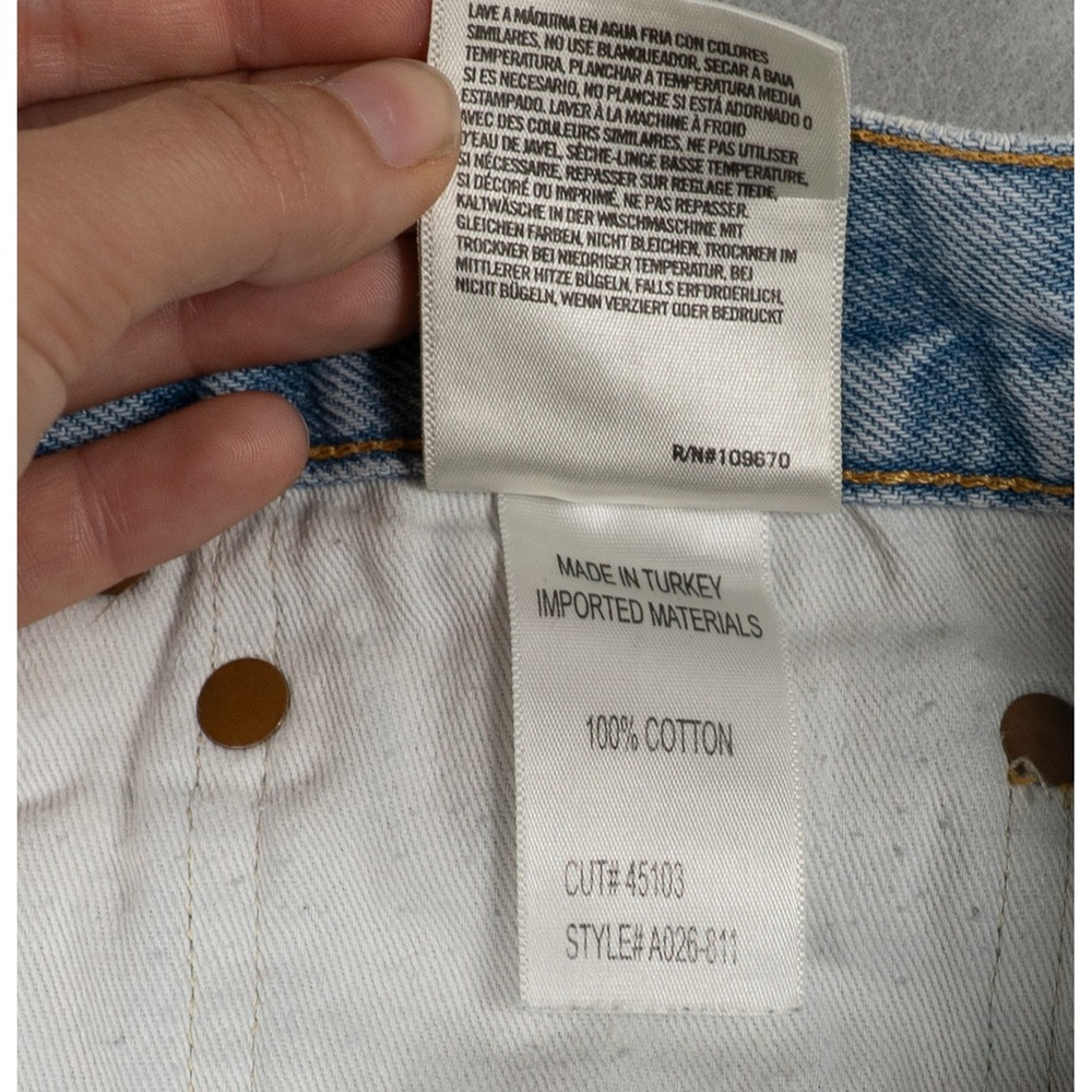 AGOLDE Parker Distressed Denim Shorts Swapmeet Light Blue 27 image 4